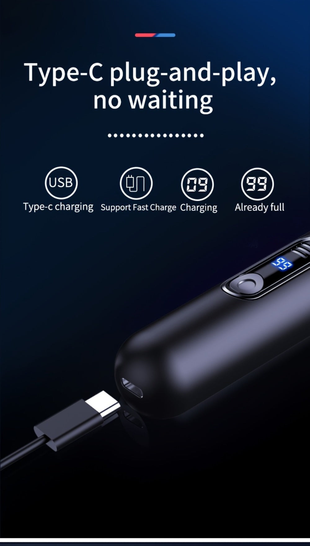 Electric Nose Trimmer with LED Display ¨C USB Rechargeable Painless Facial Hair Removal Device for Men & Women, Nose Ear & Eyebrow Trimmer, Upgraded Grooming Tool, Ideal Gift
