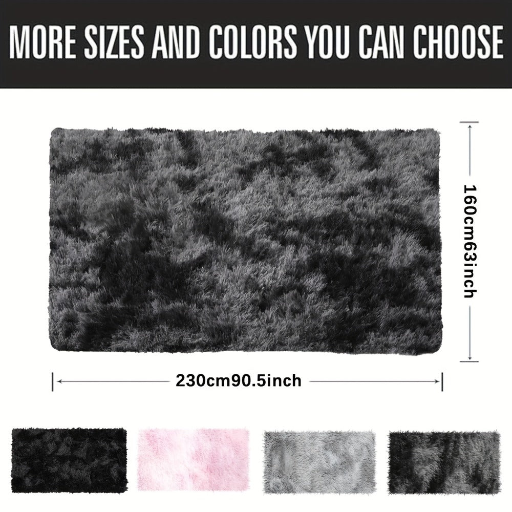 Tie Dye Plush Area Rug - Ultra Soft Thick Fluffy Durable Carpet for Living Room & Bedroom | Easy Care Portable Sofa & Coffee Table Floor Mat | Holiday Home Decor Gift Rug 63¡±x90¡± Multiple Colors