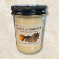 Soy Wax Candle Apple Cinnamon Scented 8oz Mason Jar Natural Vegan Fall Holiday Candle 30-40 Hour Burn Time Christmas Thanksgiving Seasonal Gift