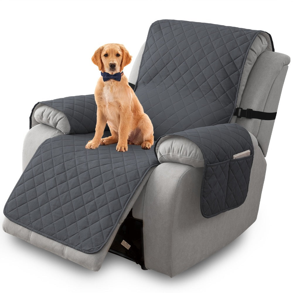 Non-Slip Recliner Chair Cover Sofa Slipcover with Elastic Straps Washable Pet Furniture Protector Indoor Outdoor 8 Colors