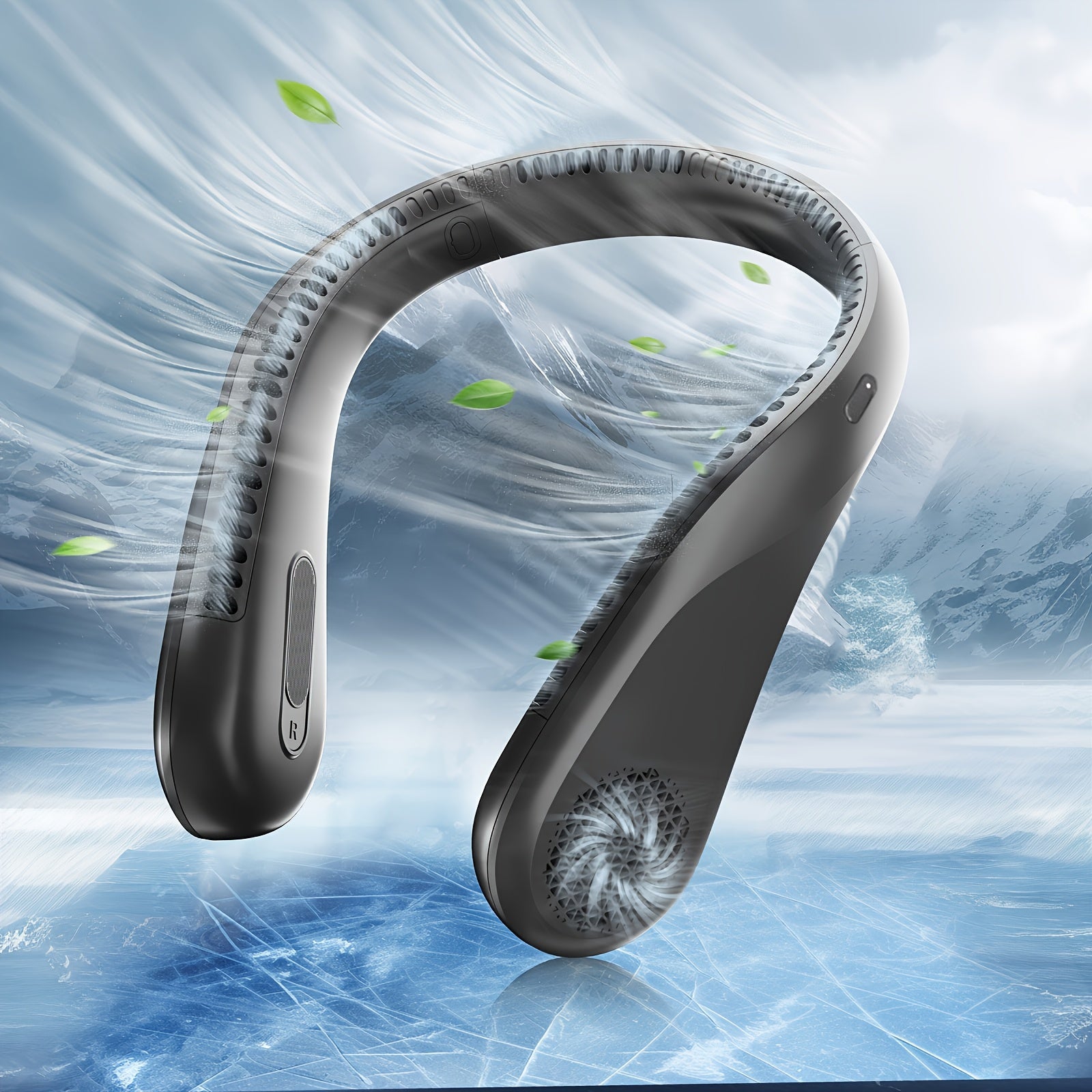 Bladeless Neck Fan Rechargeable, 4 Speed Hands-Free Portable Neck Fan 66 Vents 4-16 Hours Battery, Type-C USB Wearable Cooling Fan Lightweight for Outdoor Hiking Travel BBQ Picnic Fishing Jobsite