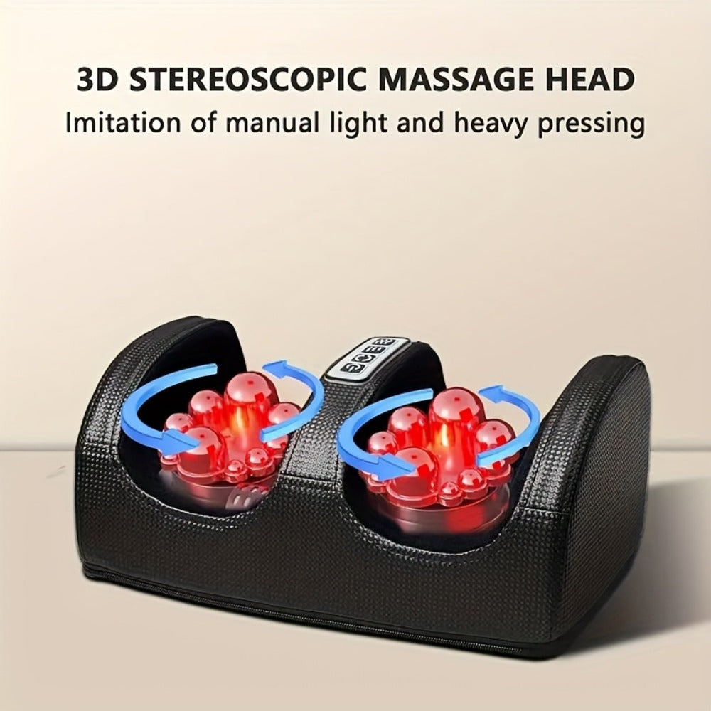 Foot Massager Multifunctional Acupressure - Electric Massage Tool for Foot, Leg, Arm & Plantar Relief, Relaxation & Pain Relief, Perfect Gift for Men & Women, Birthday & Holiday, Black or Red
