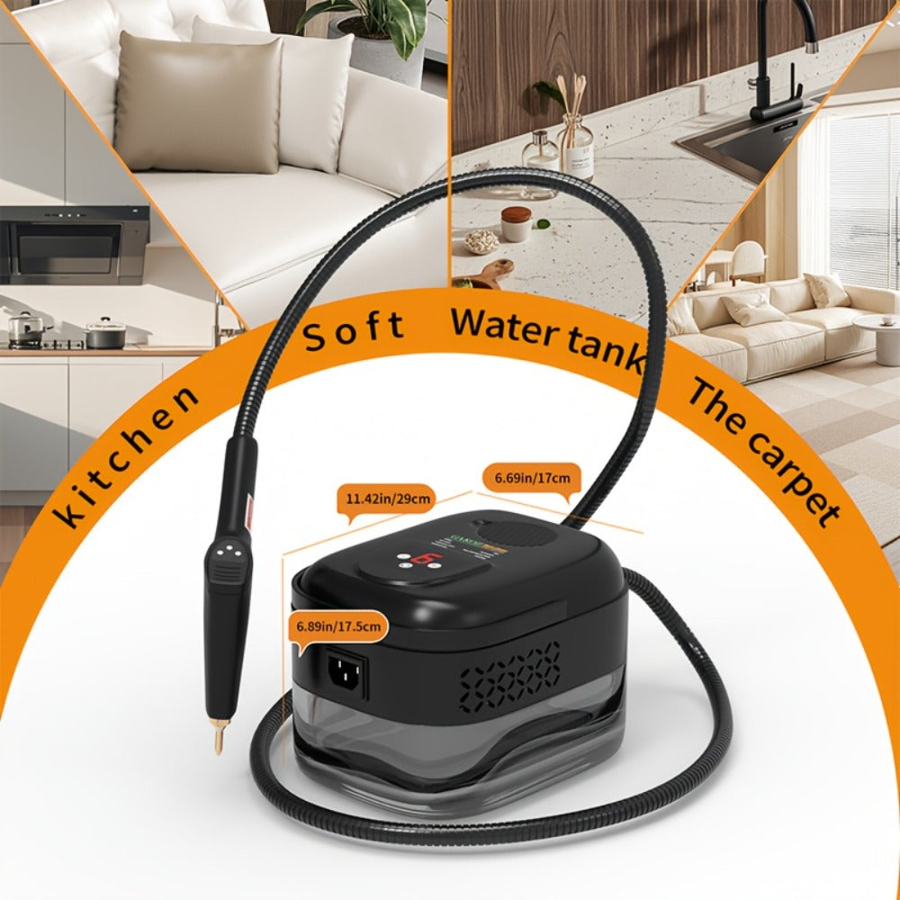 Steam Mop Cleaner Handheld LCD Display Gear Switch 40.58oz Tank One-Key Start for Carpet Kitchen Sofa Upholstery Multi-Model