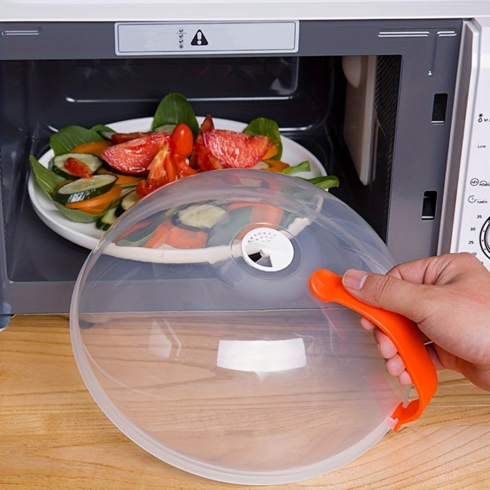 Microwave Food Cover Splash Guard 2 Pack with Steam Vent and Handle BPA-Free Plastic Splatter Guard Lid for Microwave Oven Kitchen Cooking Easy to Clean Reusable