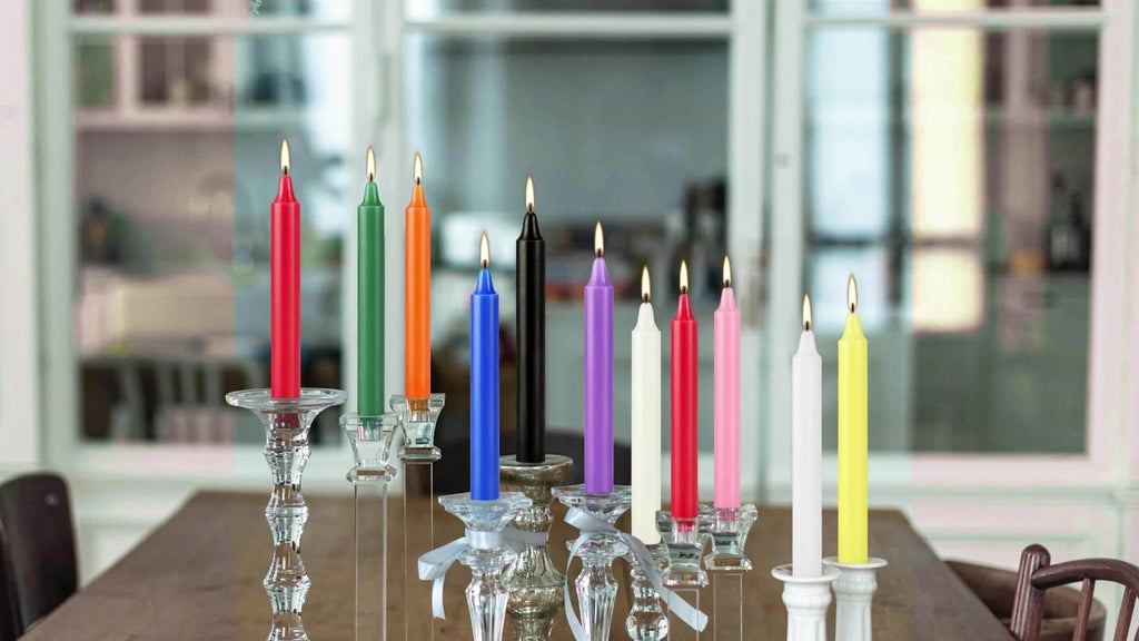 Taper Candles 100 Pack Soy Wax 4 Inch Unscented Drip-Free No Smoke Hand-Poured Slim Dinner Candles for Wedding Church Home Table Decoration Fits Standard Holders