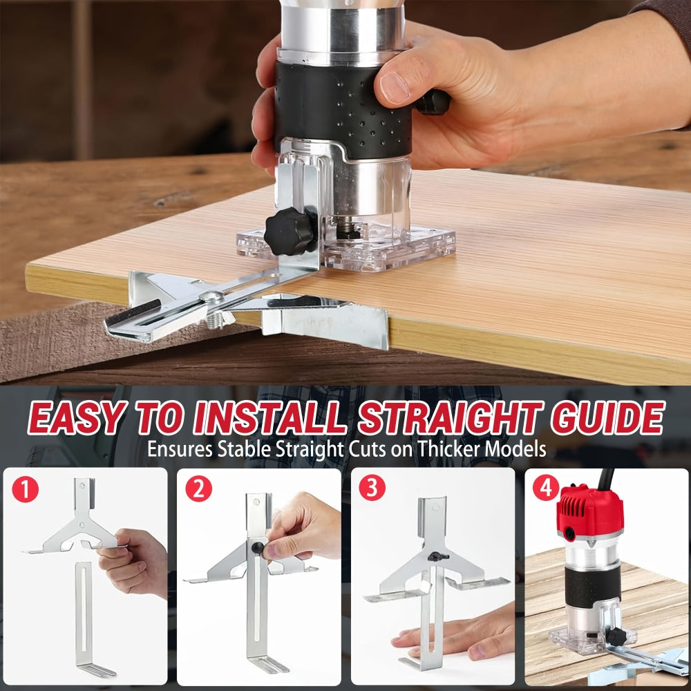 Wood Router 800W Compact Electric Router Tool - 30000 RPM with 15pcs 1/4¡± Router Bits for Woodworking, Trimming, Carving & Engraving
