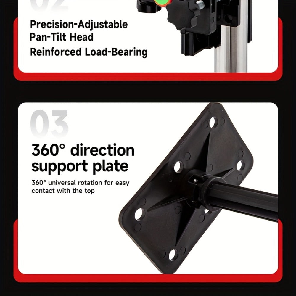 Telescoping Laser Level Pole 15.4ft / 4.7m ¨C Adjustable Extension Rod with 1/4¡±-20 & 5/8¡±-11 Thread Mount for Rotary and Line Lasers, Professional Surveying & Construction Staff
