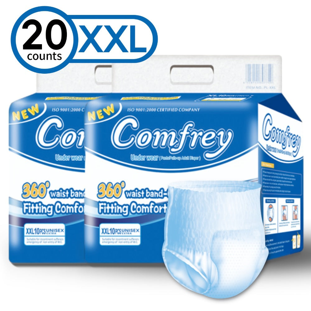 Adult Incontinence Underwear Disposable Pull Ups for Women & Men - Overnight Bladder Control Briefs, Maximum Absorbency, Slip-On Protection | M/L/XL/2XL