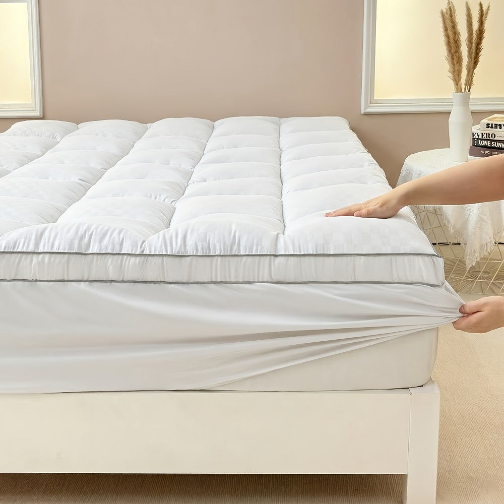 Mattress Topper Pillow Top Quilted Fitted Mattress Protector Cover Deep Pocket Cooling 1000GSM Twin Full Queen King