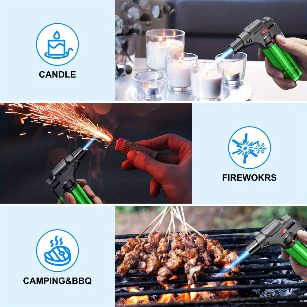 Butane Torch Lighter 6pcs Big Jet Flame Refillable & Adjustable Mini Blow Torch - Gift Box Set for Camping, Grill, BBQ, Culinary, Soldering & Welding | Butane Not Included