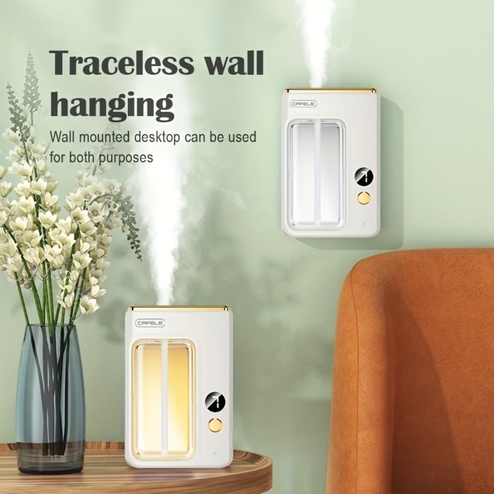 Aroma Diffuser & Humidifier 2-in-1 ¨C USB Powered, 7-Level Mist, Odor Eliminator, Includes Essential Oil (Shangri-La or Encounter), Compact Air Moisturizer & Fragrance Diffuser for Home, Office & Bedroom
