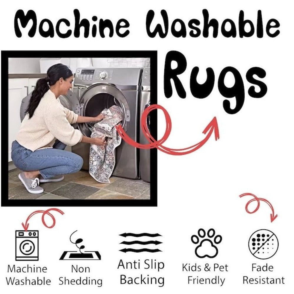 Educational Kids Area Rug 4x6ft | ABC Numbers Math Symbols Animal Shapes | Colorful Alphabet Learning Carpet | Playroom Classroom Kindergarten Rug | Digital Print Kids Rug 120x180cm