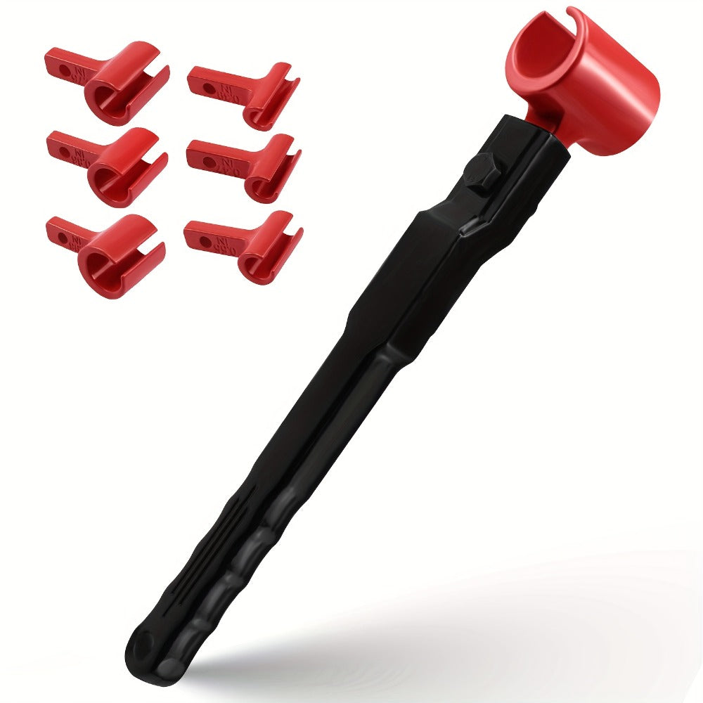Door Hinge Adjustment Tool Kit 6-in-1 - Heavy Duty Steel Hinge Bender Wrench Set for Precise Door Gap Adjustment, Residential & Commercial Use, One-Piece Construction