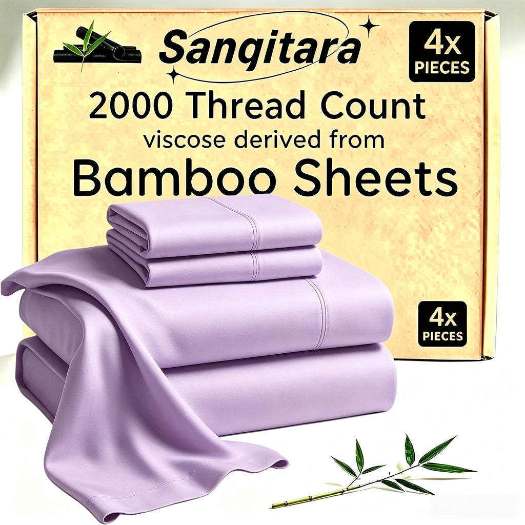 Cooling Fitted Sheet Bamboo Blend Ultra-Soft Deep Pocket Bed Sheet for Hot Sleepers Twin Full Queen King Size Machine Washable Breathable Cooling Bedding White Black Gray Navy Purple Apricot