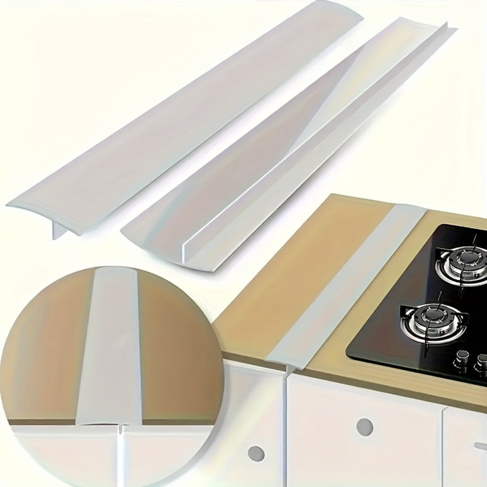 Silicone Gap Sealing Strip Kitchen Waterproof Anti-Fouling Self-Adhesive Counter Caulk Tape ¨C High Temperature Resistant, Flexible Sink Stove Bathtub Gap Filler Strip, Black White Grey, 5-Pack & Single