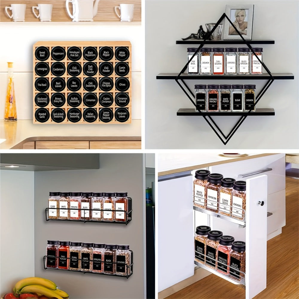 Glass Spice Jars with Labels 24 Pack - Square Empty Spice Containers with Shaker Lids Funnels and Markers - Airtight Seasoning Bottles for Pantry Kitchen Organization Lead-Free Non-Toxic
