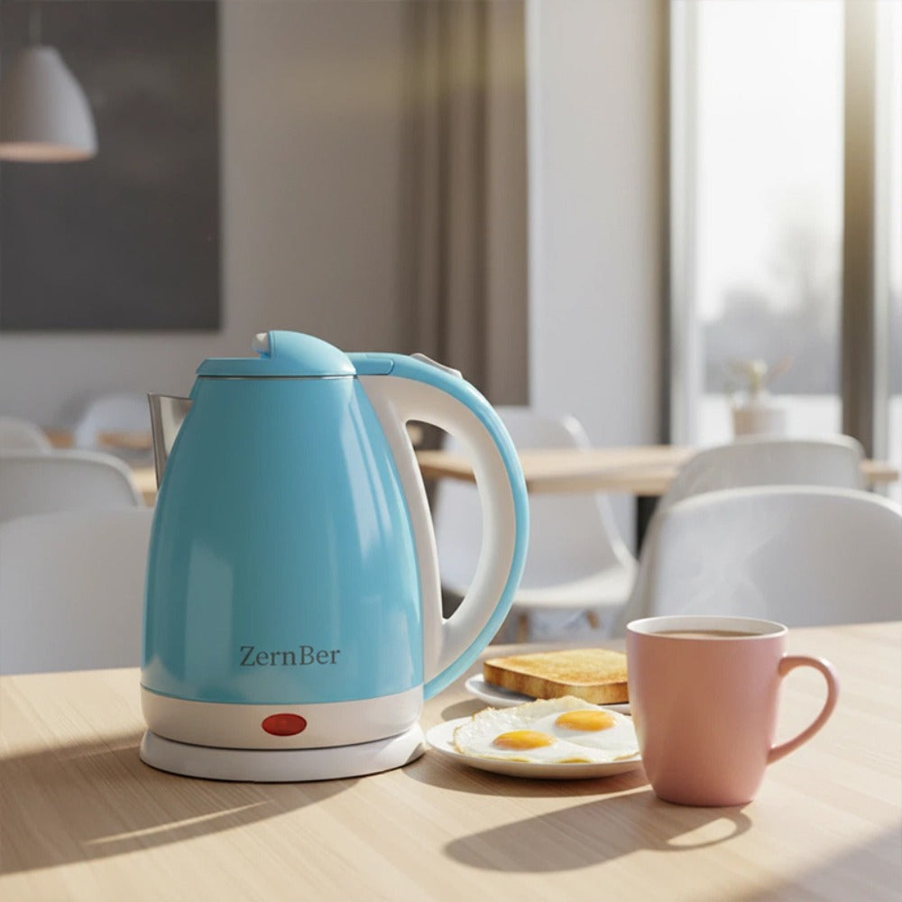 Electric Kettle 60oz 1000W with LED Indicator ¨C Fast Boiling Hot Water Kettle with Heating Base, Auto Shut-Off & Boil-Dry Protection, Perfect for Coffee & Tea, Ideal Holiday Gift ¨C Blue