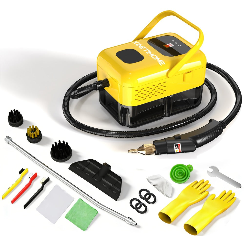 Steam Cleaner Handheld High Pressure Portable | Chemical-Free Deep Clean for Kitchen Grease Range Hood Sofa Tile Grout Car AC Washing Machine | Multi-Surface Steam Cleaning Machine | Standard & 2500W