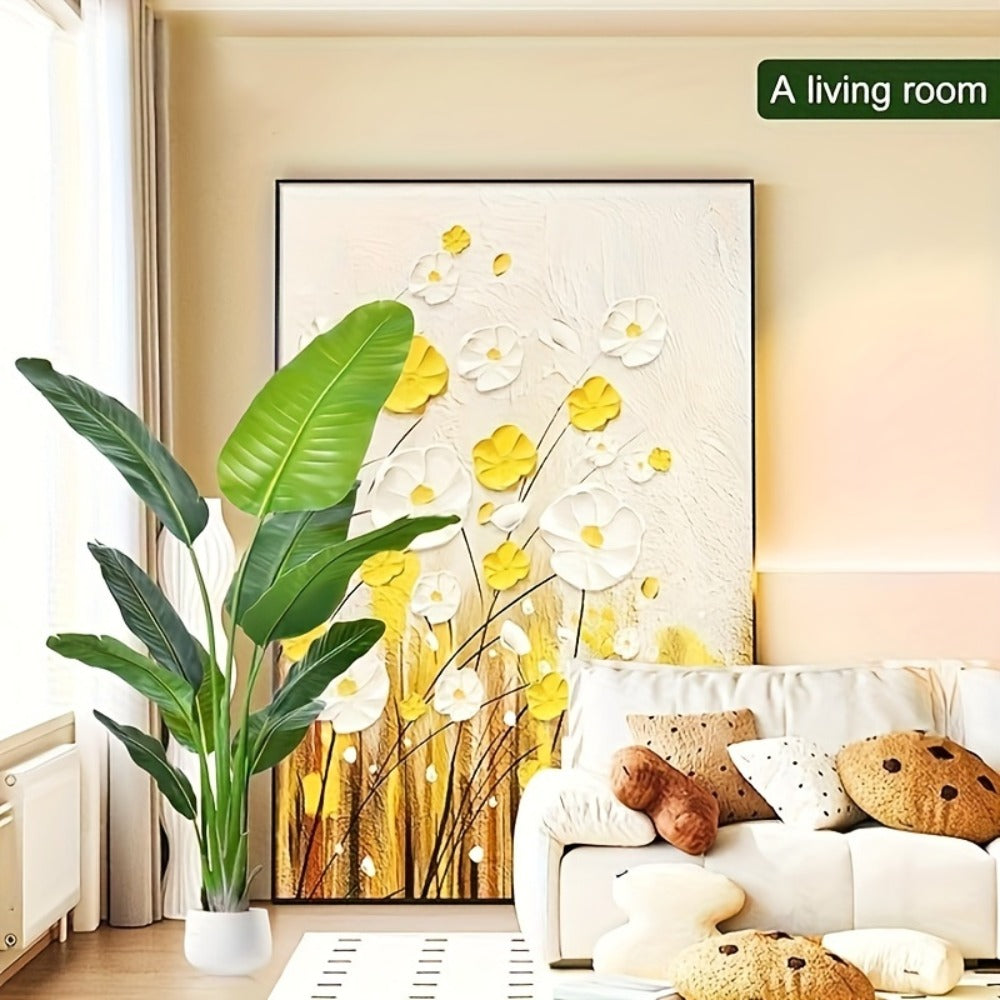 Artificial Bird of Paradise Plant Large Fake Indoor Tree - Realistic Faux Tropical Plant in Pot, Maintenance Free, 63 or 71 Inch Tall for Living Room, Office, Bedroom & Outdoor Home Decor