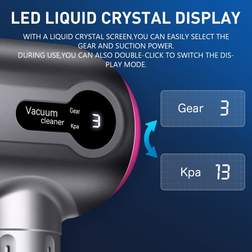 Cordless Handheld Car Vacuum Cleaner 15000PA - Rechargeable Portable Mini Vacuum with Brushless Motor, HEPA Filter, Air Blower & Pump Function, Small Hand Held Vacuum for Car Interior, Home & Pet Hair