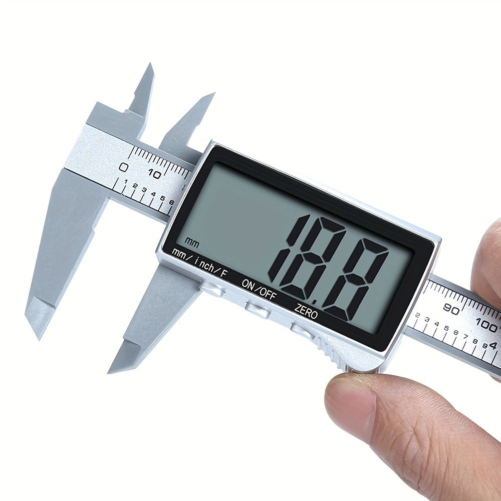 Digital Caliper 0-6 Inch 150mm, Stainless Steel Vernier Caliper with LCD Display, Inch/Metric Conversion, Precision Measuring Tool for Woodworking Jewelry Machinist