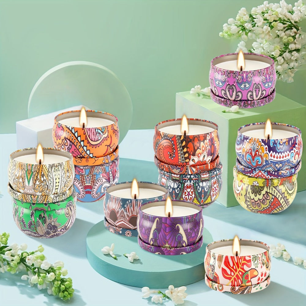 Candle Gift Set 36-Pack ¨C Natural Soy Wax Scented Candles in Tin Cans, Aromatherapy Candles for Yoga, Spa, Bath & Home Decor, Portable Travel Candles, Perfect Gift for Women & Men, Mother's Day, Valentine's Day & Birthdays