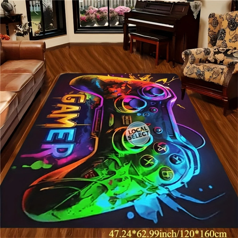 Gaming Mouse Pad Large Extended Cyberpunk Controller Design Non-Slip Desk Mat for PC Console Streaming Setup Esports Game Room Decor Teen Boys Gift 24x36 47x63 Inch