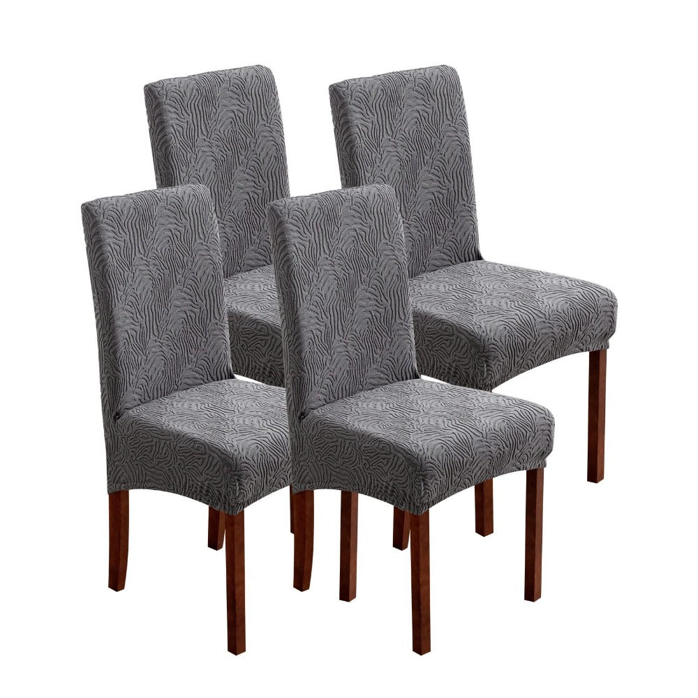 Dining Chair Covers Stretch Jacquard Slipcovers Removable Washable Chair Protector for Kitchen Hotel Restaurant Set of 4 or 6
