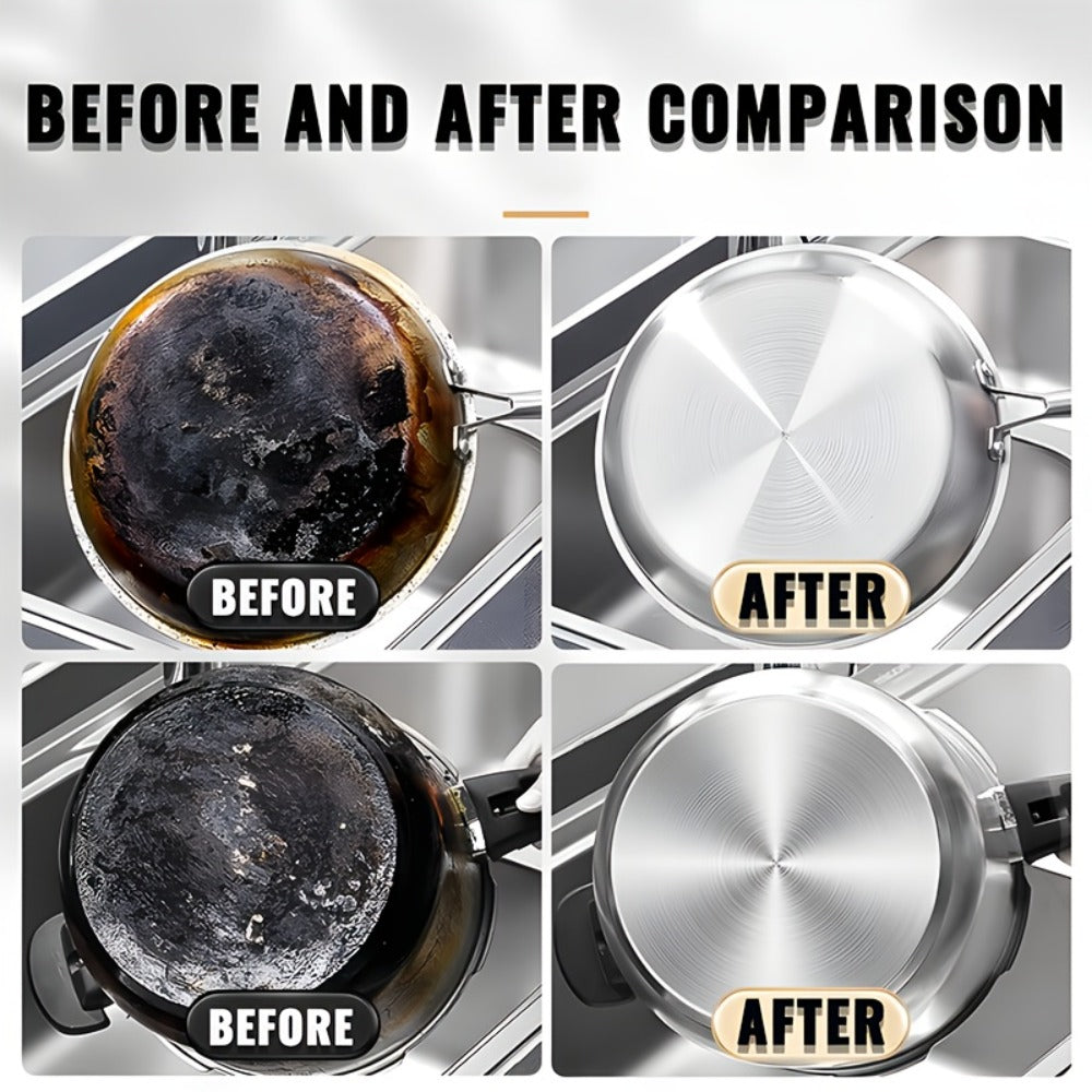Metal Polishing Paste with Scrub Pad 5.07oz Multi-Purpose Chrome Polish Repair Cream for Automotive Chrome Kitchen Appliances Oven Range Hood Stainless Steel