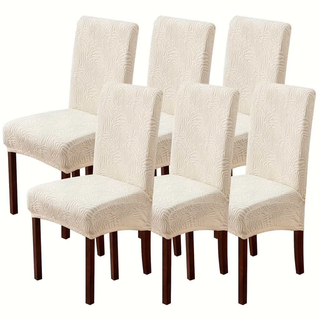 Dining Chair Covers Stretch Jacquard Slipcovers Removable Washable Chair Protector for Kitchen Hotel Restaurant Set of 4 or 6