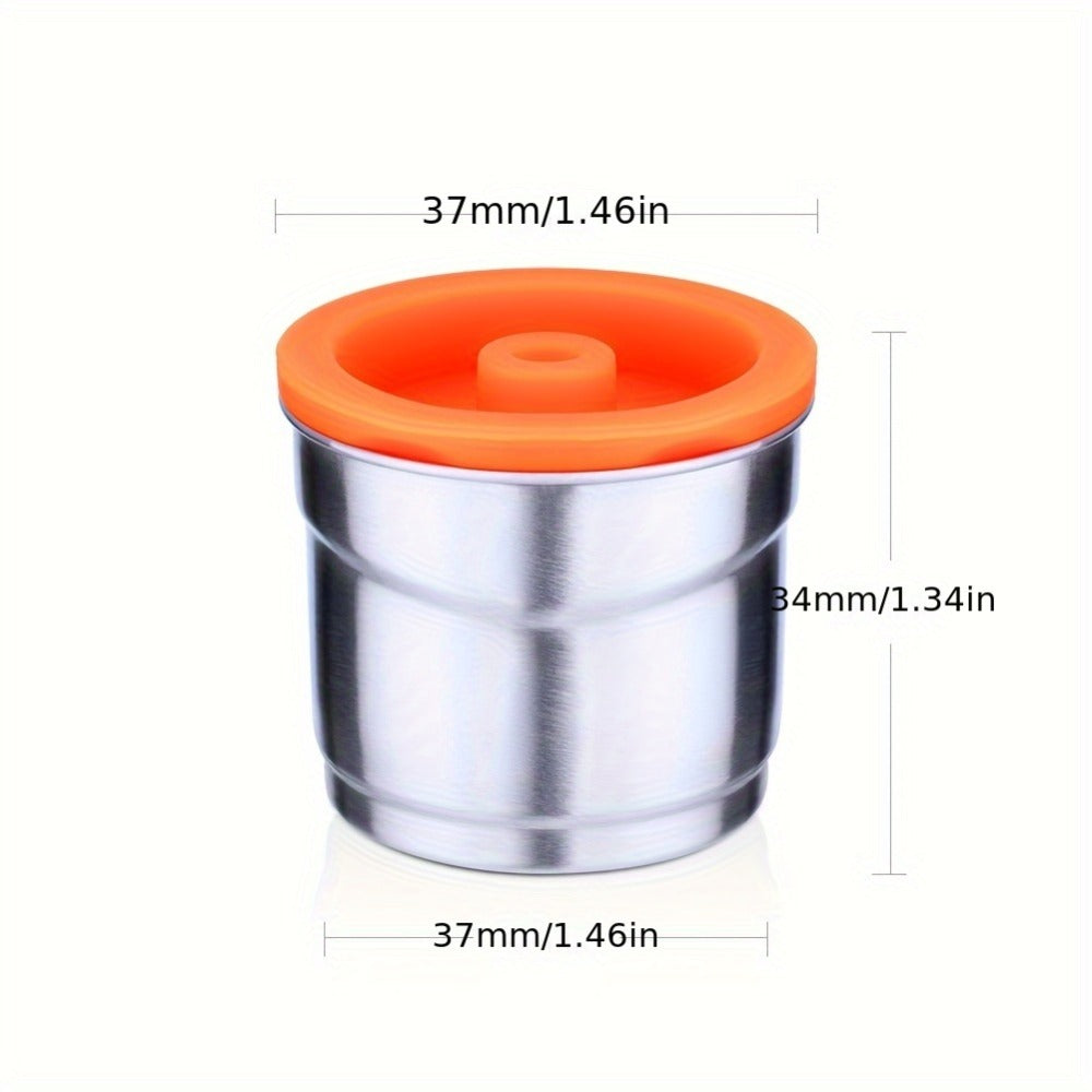 Reusable Coffee Filter Capsule for Illy Y3.2 & X7.1 Machines, Stainless Steel Refillable Coffee Pod Cup with Tamper, Eco-Friendly Reusable Espresso Capsule Accessory