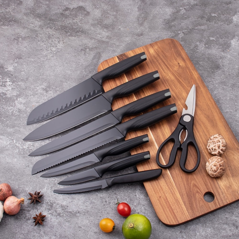 Kitchen Knife Set 15 Piece with Block & Scissors ¨C Professional Chef Knives High Carbon Stainless Steel, Ultra-Sharp Blade, Ergonomic Handle, Home & Restaurant Use, Ideal Holiday Gift
