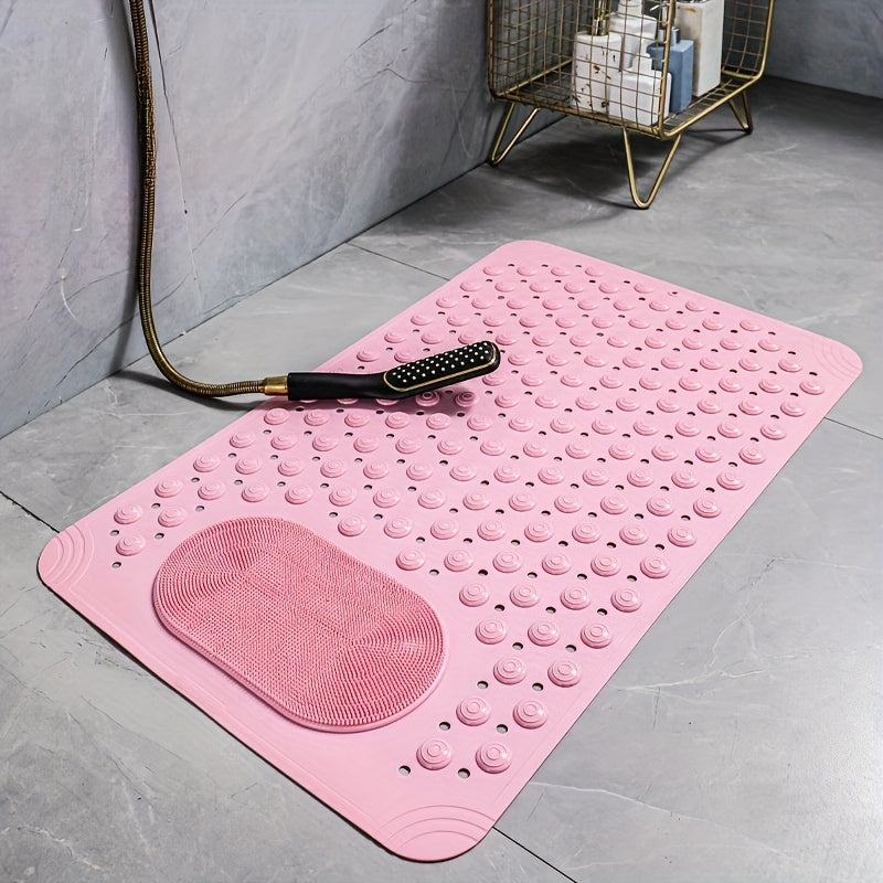 Non-Slip Bath Mat with Massage Texture Extra Large Shower Tub Mat Anti-Slip Bathtub Mat