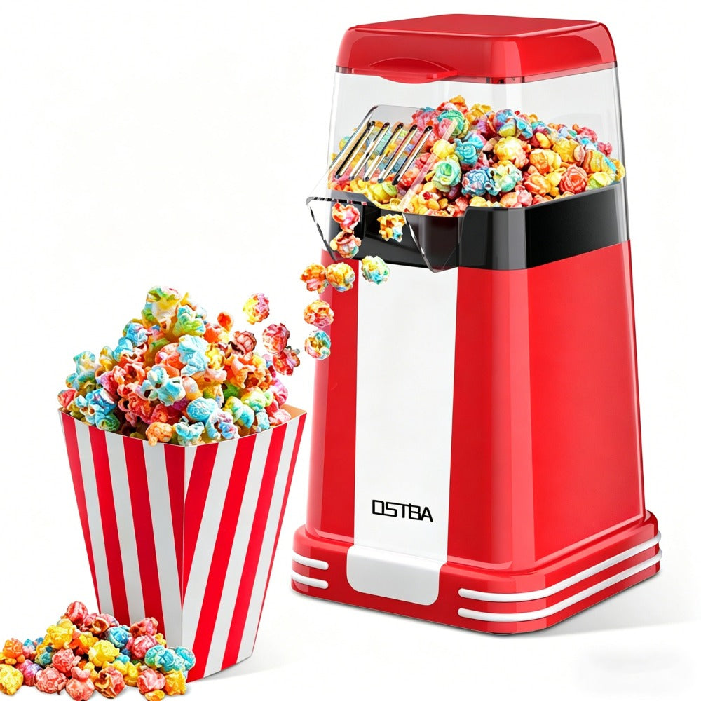 Hot Air Popcorn Popper Maker 16 Cups ¨C Oil-Free Electric Popcorn Machine with Measuring Cup for Kernels & Butter Melting, Healthy Family Snack