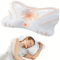 Memory Foam Cervical Pillow Ergonomic Contour Neck Support Orthopedic Bed Pillow for Side Back Stomach Sleepers with Cooling Pillowcase Queen King
