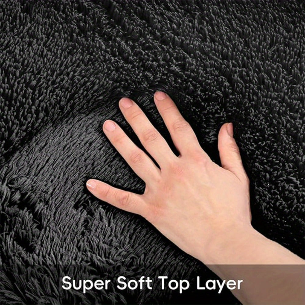 Fluffy Area Rug 6x9 - Super Soft Plush Shag Rug for Living Room & Bedroom, Non-Slip Machine Washable Floor Rug | Tie Dye Modern Home Decor Carpet, Large Fuzzy Rug for Room Decor
