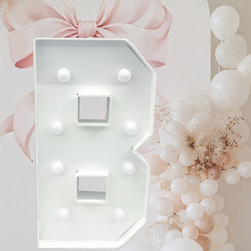 Marquee Letter Lights Warm White LED - 3FT Light Up Letters A-Z for Birthday, Anniversary, Wedding & Party Decor, Battery Powered KT Board Lighted Alphabet Signs for Wall & Indoor Display