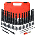Magnetic Nut Driver Set 47pcs - Magnetic Screwdriver Bits & Socket Set, SAE 1/4¡±-9/16¡± & Metric 6-14mm, 1/4¡± Hex Shank, Strong Magnetism, for Drill & Impact Driver, Home & Professional Use