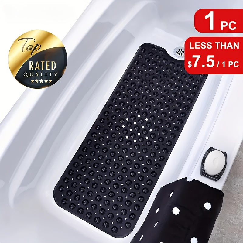 Non-Slip Bath Mat with Suction Cups Machine Washable Quick-Dry Shower Mat with Drain Holes Bathtub Mat for Bathroom Tub Safety Comfort Wet Area Protection Textured Surface