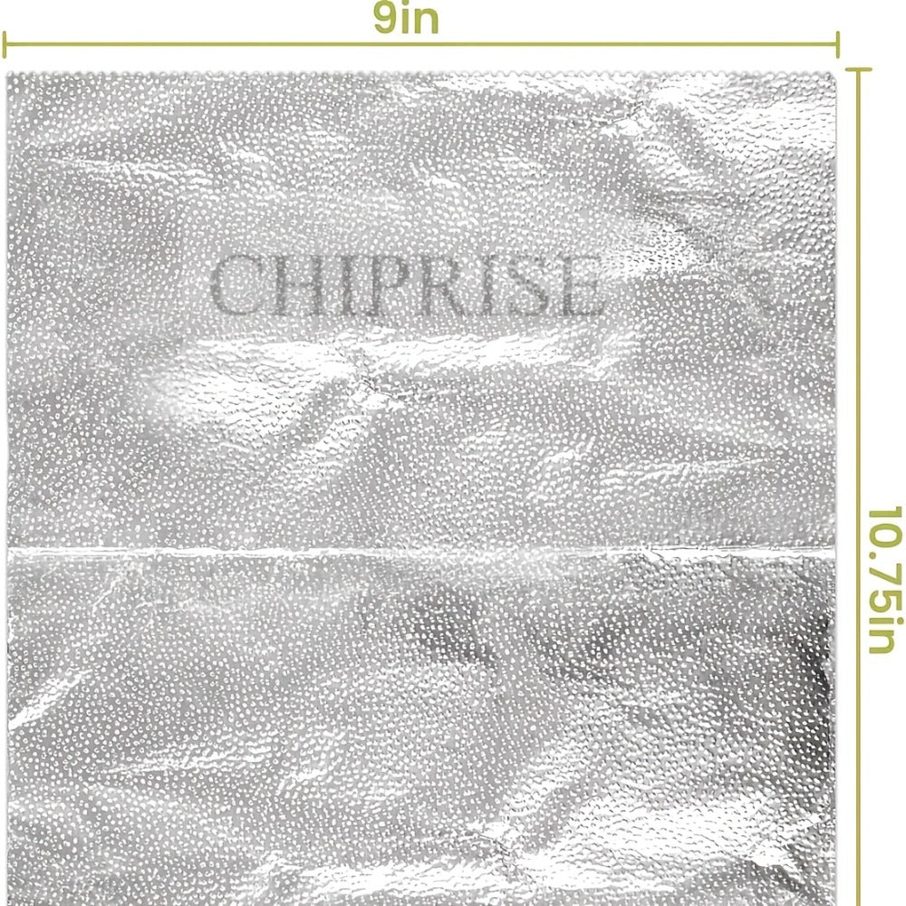 Pre-Cut Aluminum Foil Sheets 200-Count 9x10.75 Inch Pop-Up Dispenser Box Heavy Duty Foil for Baking Grilling Roasting Cooking Food Storage Restaurant
