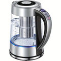Electric Glass Kettle 1.8L 12 Temperature Controls 24-Hour Keep Warm BPA-Free Borosilicate Glass Stainless Steel Tea Infuser Filter for Coffee Tea Powdered Milk