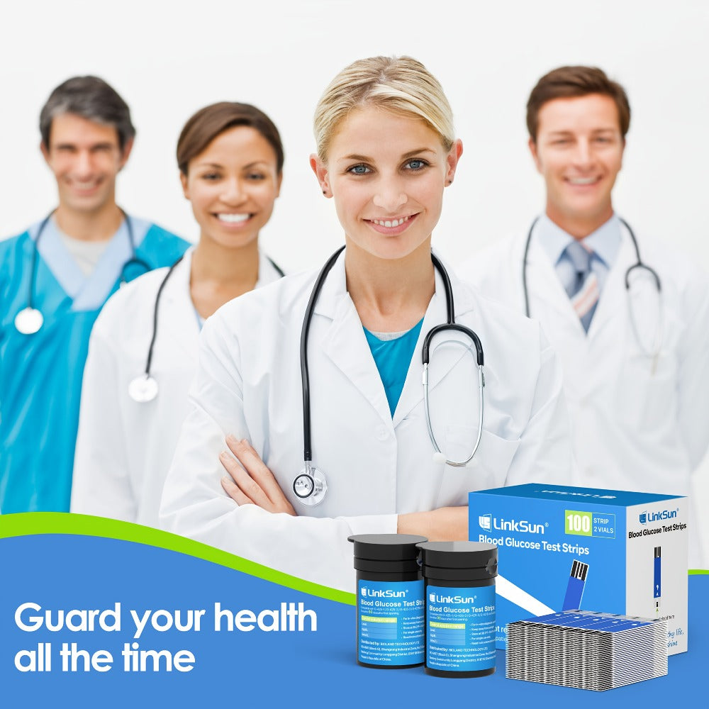 Diabetes Test Strips 100 Count ¨C Compatible with G-425-1, G-425-2, G-425-3 Blood Glucose Monitors