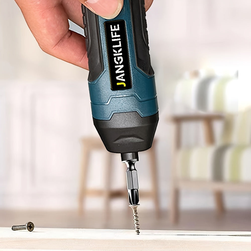 Cordless Electric Screwdriver Set ¨C Rechargeable Power Screwdriver with LED Light, DC Charging, Bit Accessories Included, for Home DIY & Repair