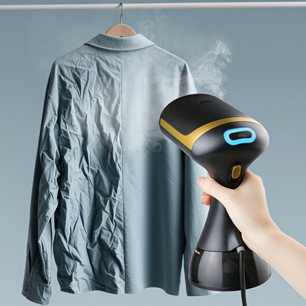 Portable Clothes Steamer 1100W ¨C 20-Second Fast Heat-Up Handheld Garment Steamer with 10oz Water Tank for Wrinkle Removal on All Fabrics ¨C Compact Travel Steam Iron for Home & Travel (Dark Black)