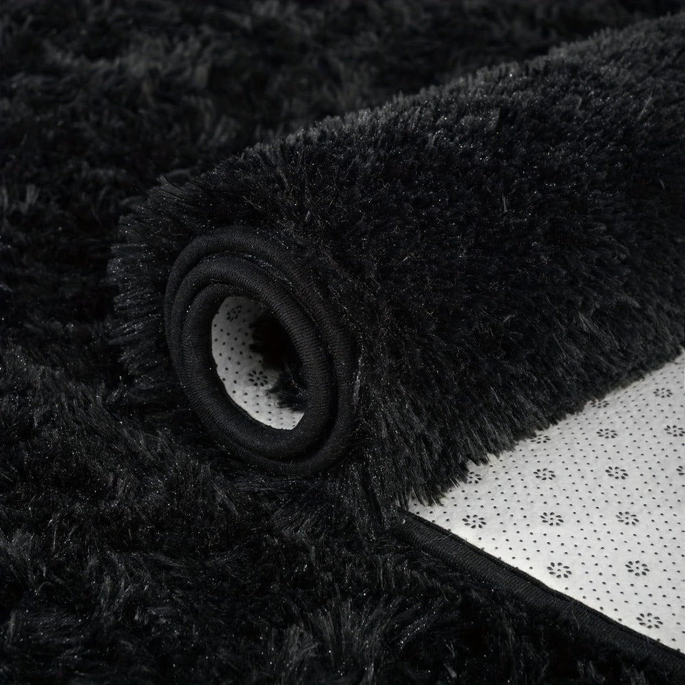 Shaggy Plush Area Rug - Soft Fluffy Carpet for Living Room, Bedroom & Sofa | Non-Slip Machine Washable Tie-Dye & Solid Color Long Pile Rug | Luxury Home Decor Floor Mat in Multiple Sizes & Colors