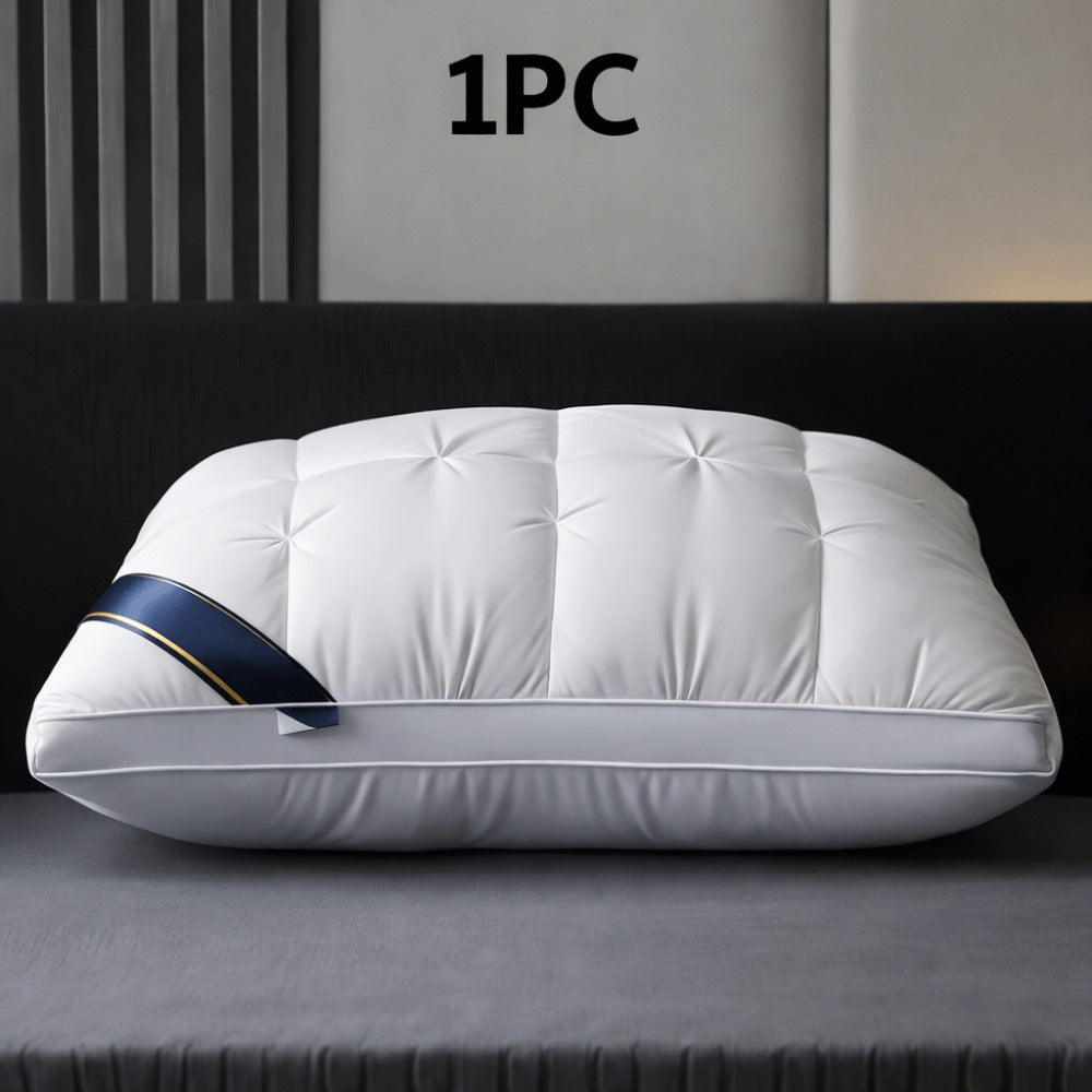 Hotel Quality Pillow Soft Polyester Fiber Deep Sleep Neck Support - No Collapse All Season Machine Washable Satin Cover Zipper Closure White Grey 1pk 4pk Bed Pillow for Home Hotel Bedroom