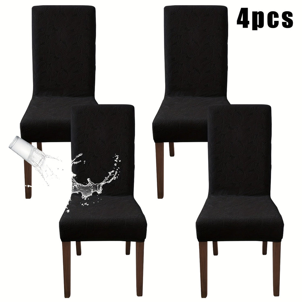 Stretch Dining Chair Covers Set of 4/6 - Plant Print Slipcovers for Dining Room Kitchen Chairs, Elastic Parsons Chair Protector, Home Decor