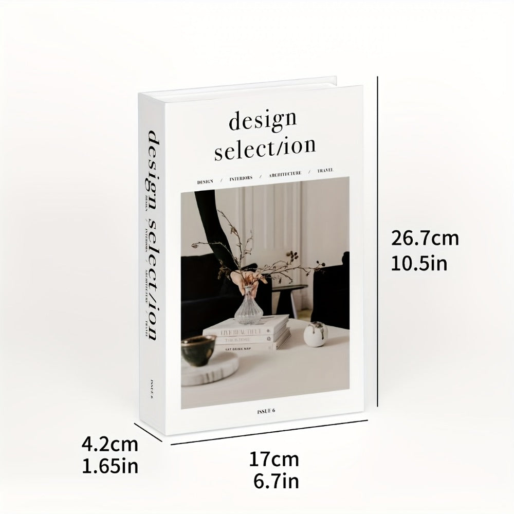 Decorative Books Set of 3 for Home Decor, Faux Coffee Table Books with Gold Text ¨C Life, The Art of Home & Design Choices, Minimalist Shelf Decor, Photo Props, Stylish Bookshelf Accent