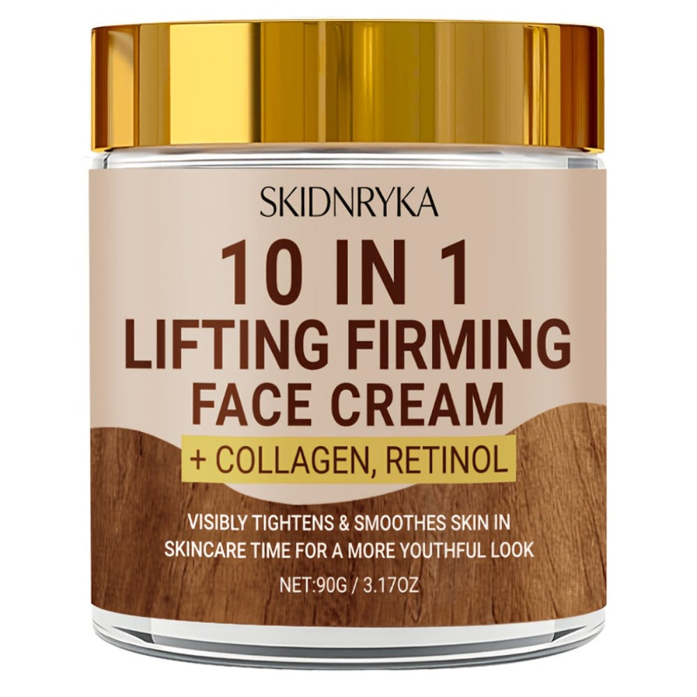 10-in-1 Firming & Lifting Moisturizing Face Cream for Women - Anti-Aging, Youthful Glow, Non-Greasy 90g | Buy 2 Get 1 Free Set | All Skin Types