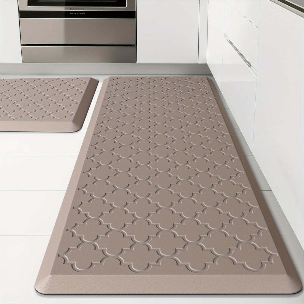 Anti Fatigue Kitchen Mat Set 2 Piece Cushioned Non-Slip Standing Mat for Kitchen Sink Office Laundry Floor Comfort